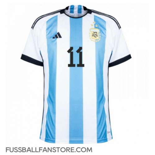 Argentinien Angel Di Maria #11 Replik Heimtrikot WM 2022 Kurzarm
